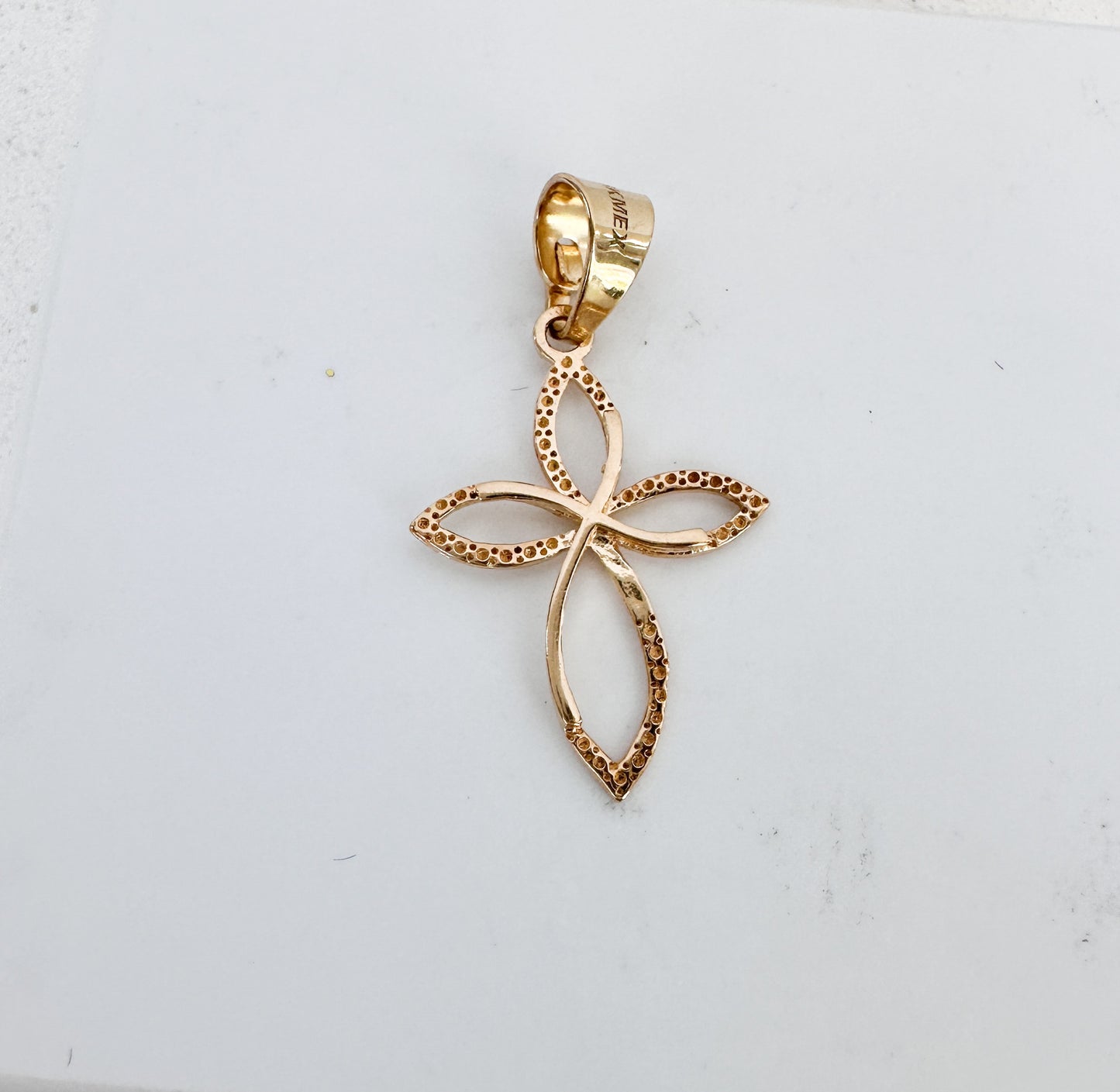 18K Solid Gold Cross Pendant
