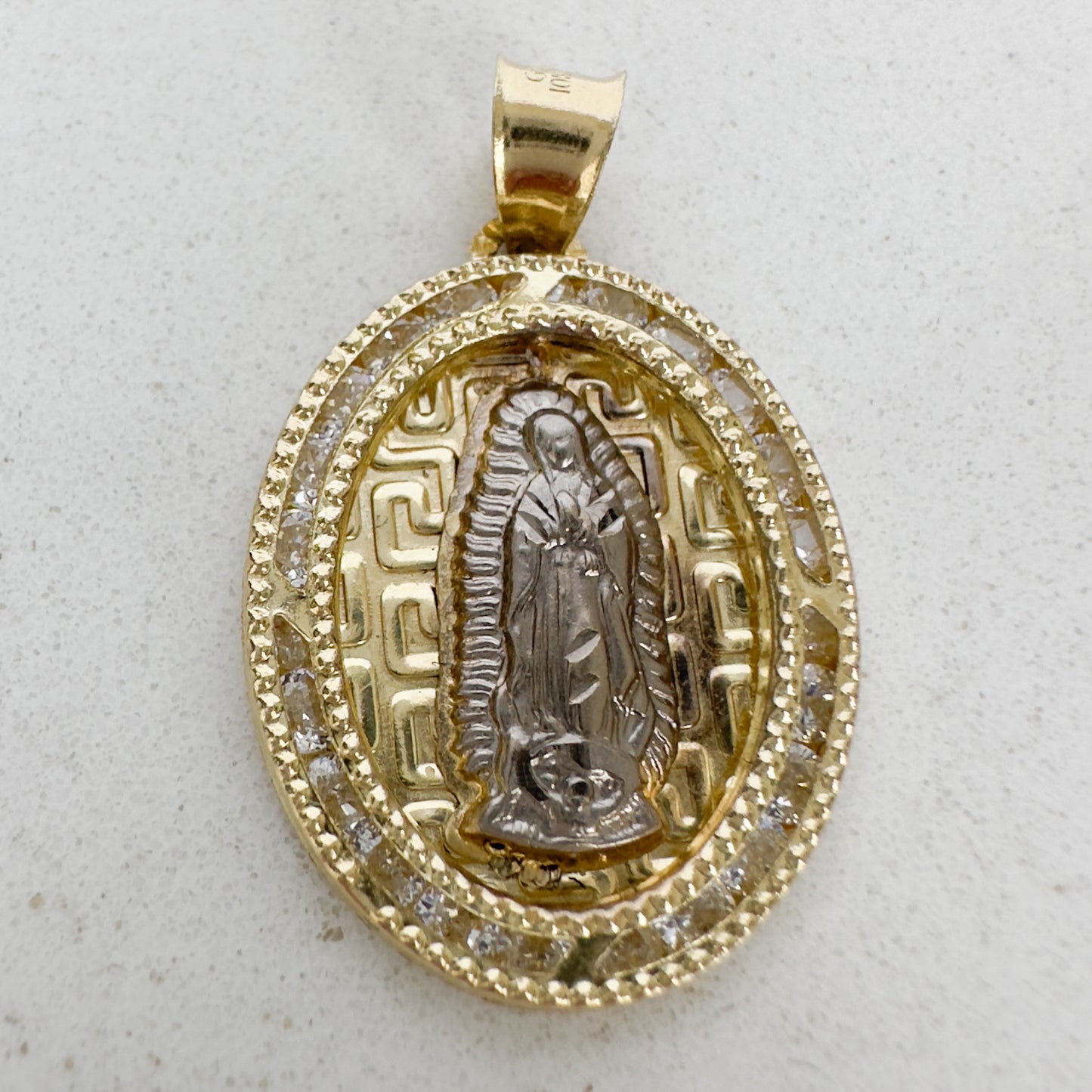 (Copy) 10k Guadalupe Virgen Medal Yellow & White Gold