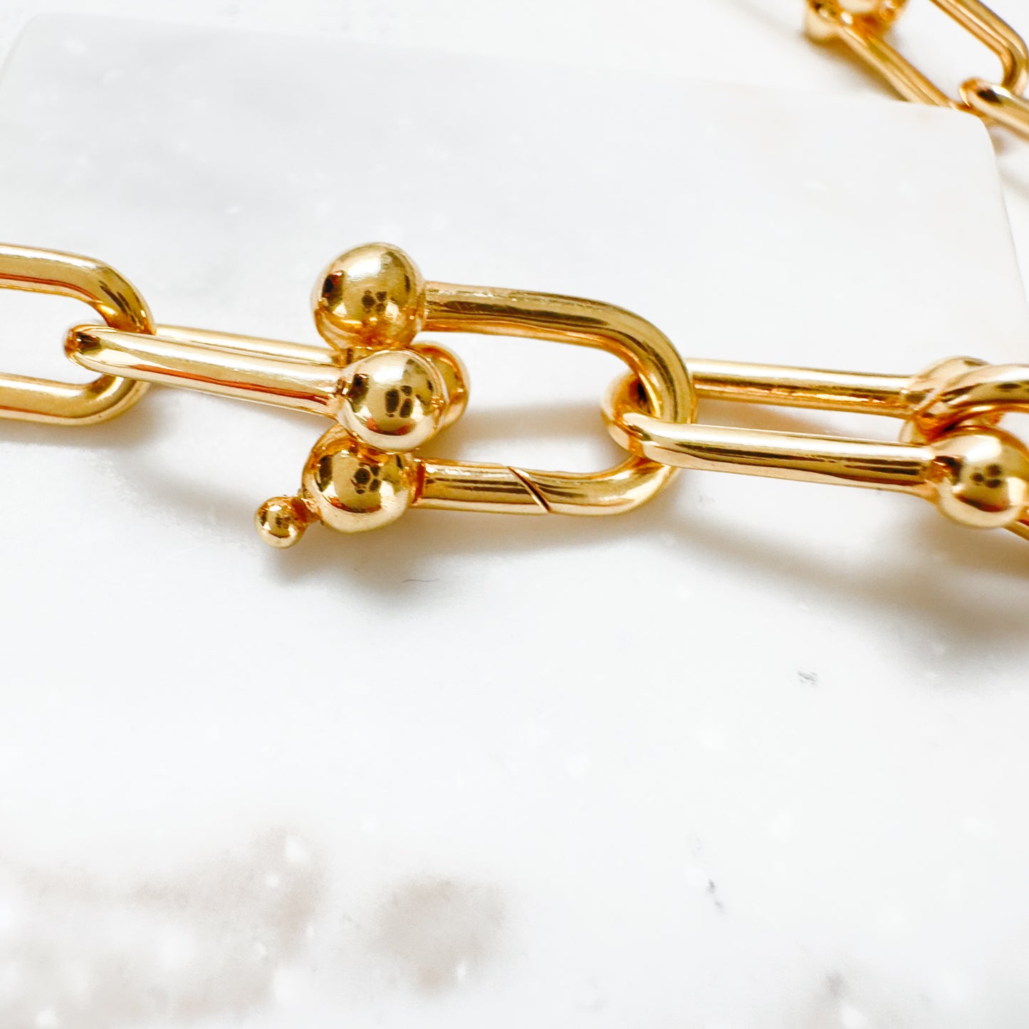 14K Yellow Gold Chunky U-Link Chain Necklace