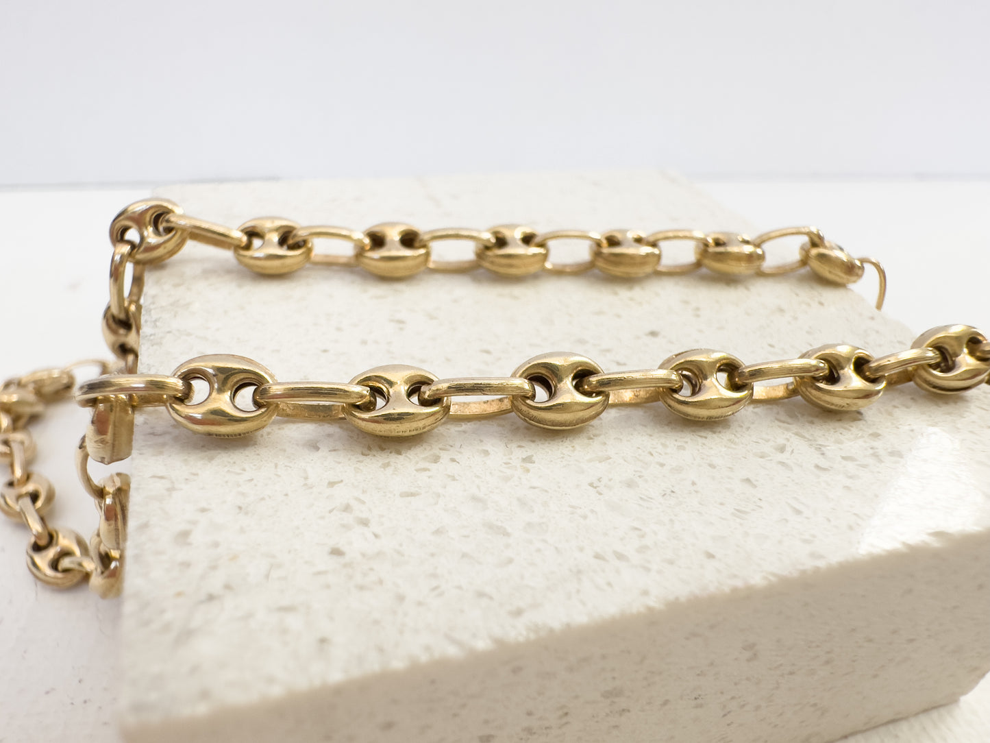 Puffed Mariner Link Chain 10K Yellow Gold