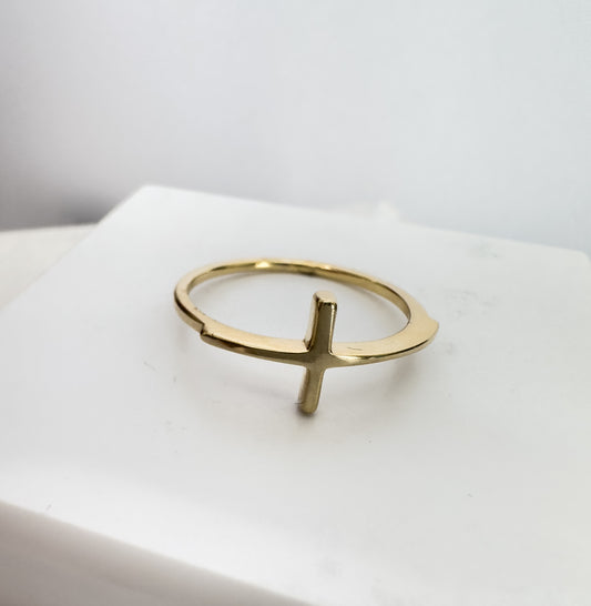14k Solid Yellow Gold Vatican Ring