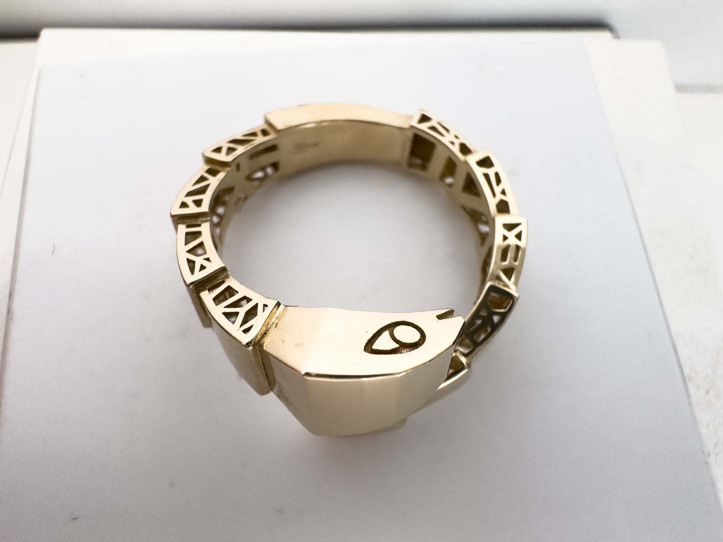 14K Snake open ring