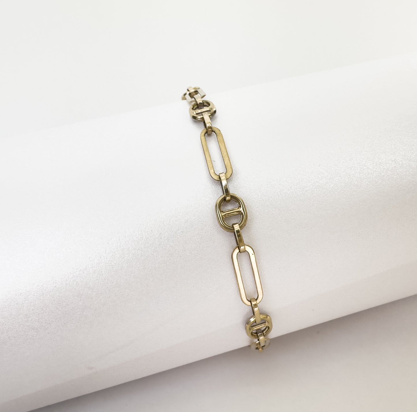 Clip & Mariner Link Bracelet 10K Yellow Gold