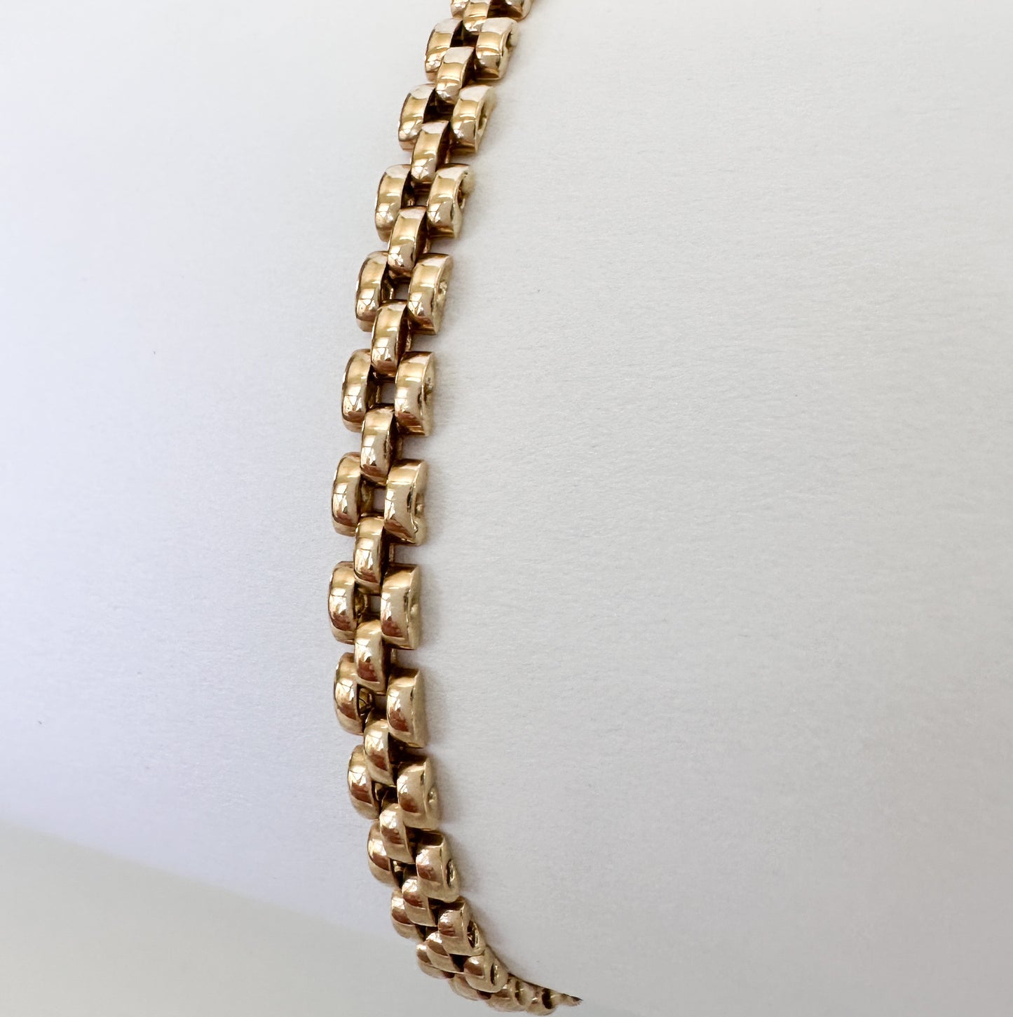14K Yellow Gold Panther Link Bracelet