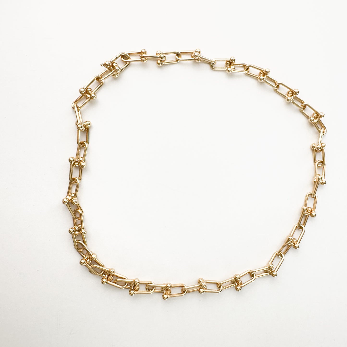 14K Yellow Gold Chunky U-Link Chain Necklace