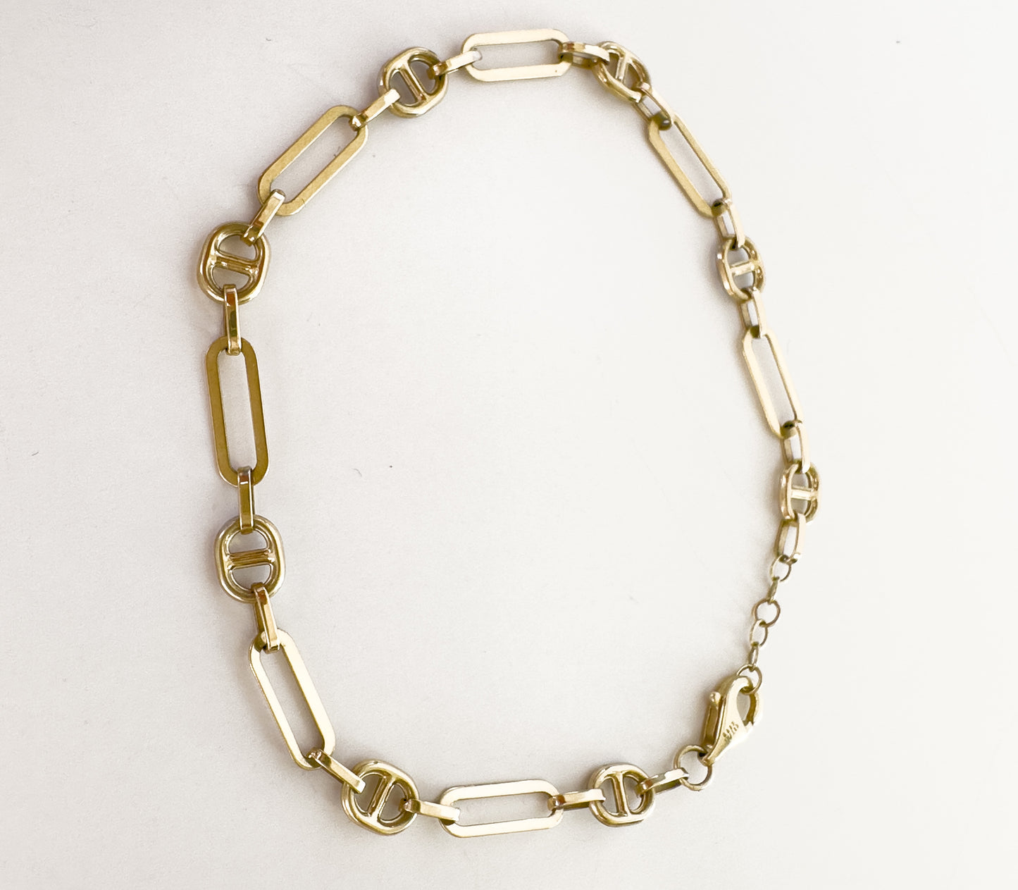 Clip & Mariner Link Bracelet 10K Yellow Gold