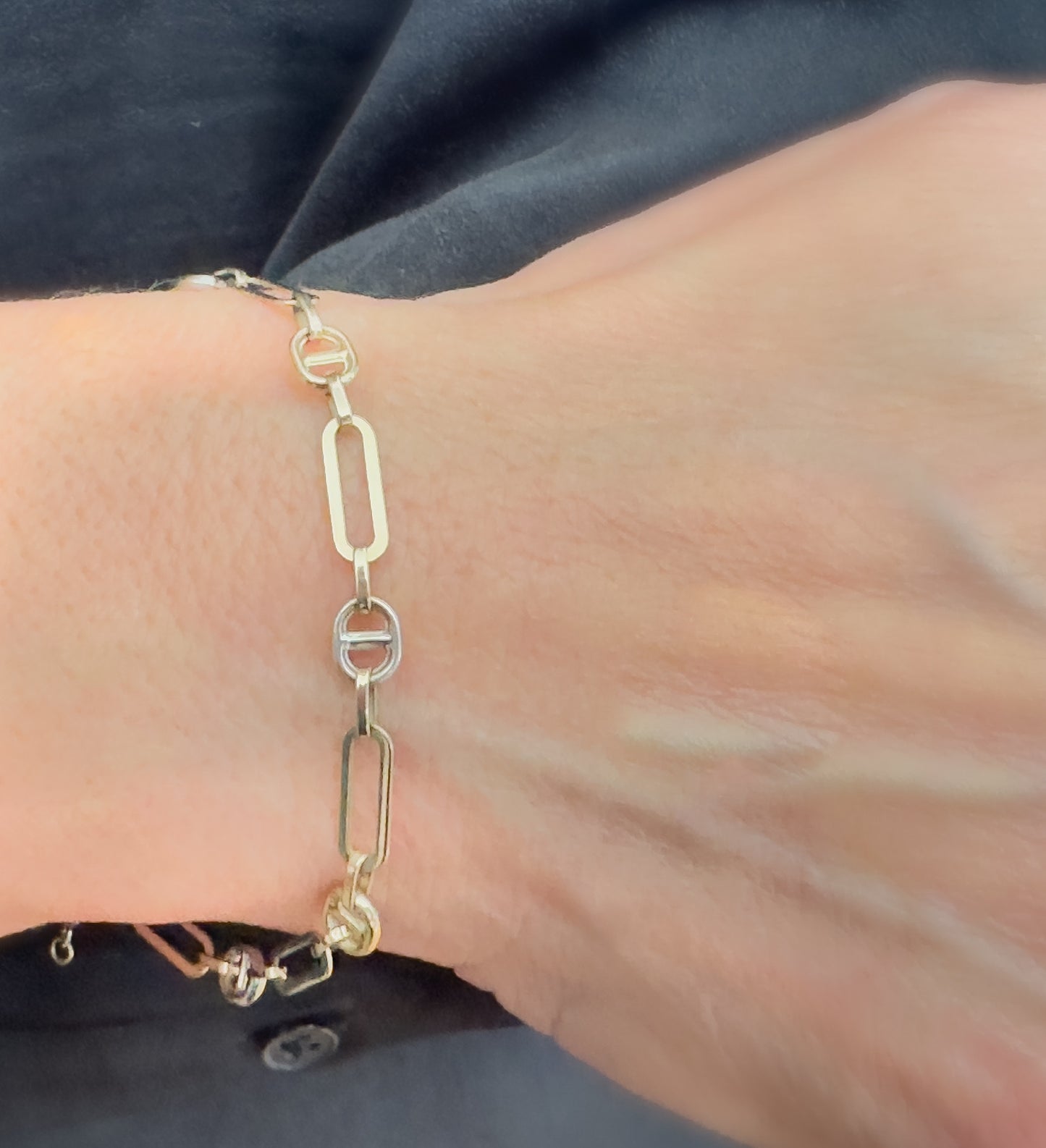 Clip & Mariner Link Bracelet 10K Yellow Gold