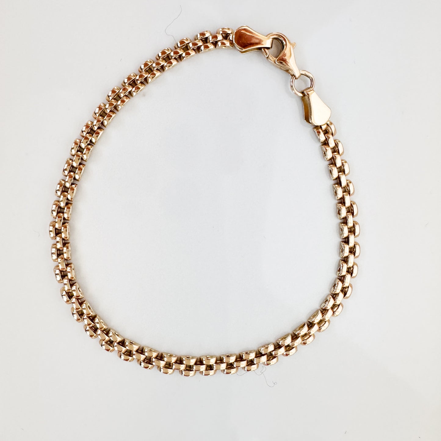 14K Yellow Gold Panther Link Bracelet