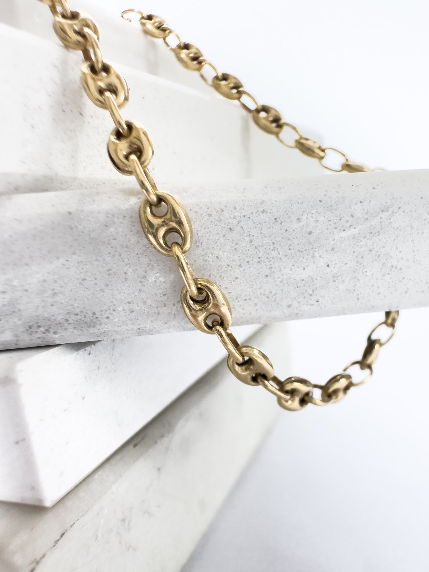 Puffed Mariner Link Chain 10K Yellow Gold