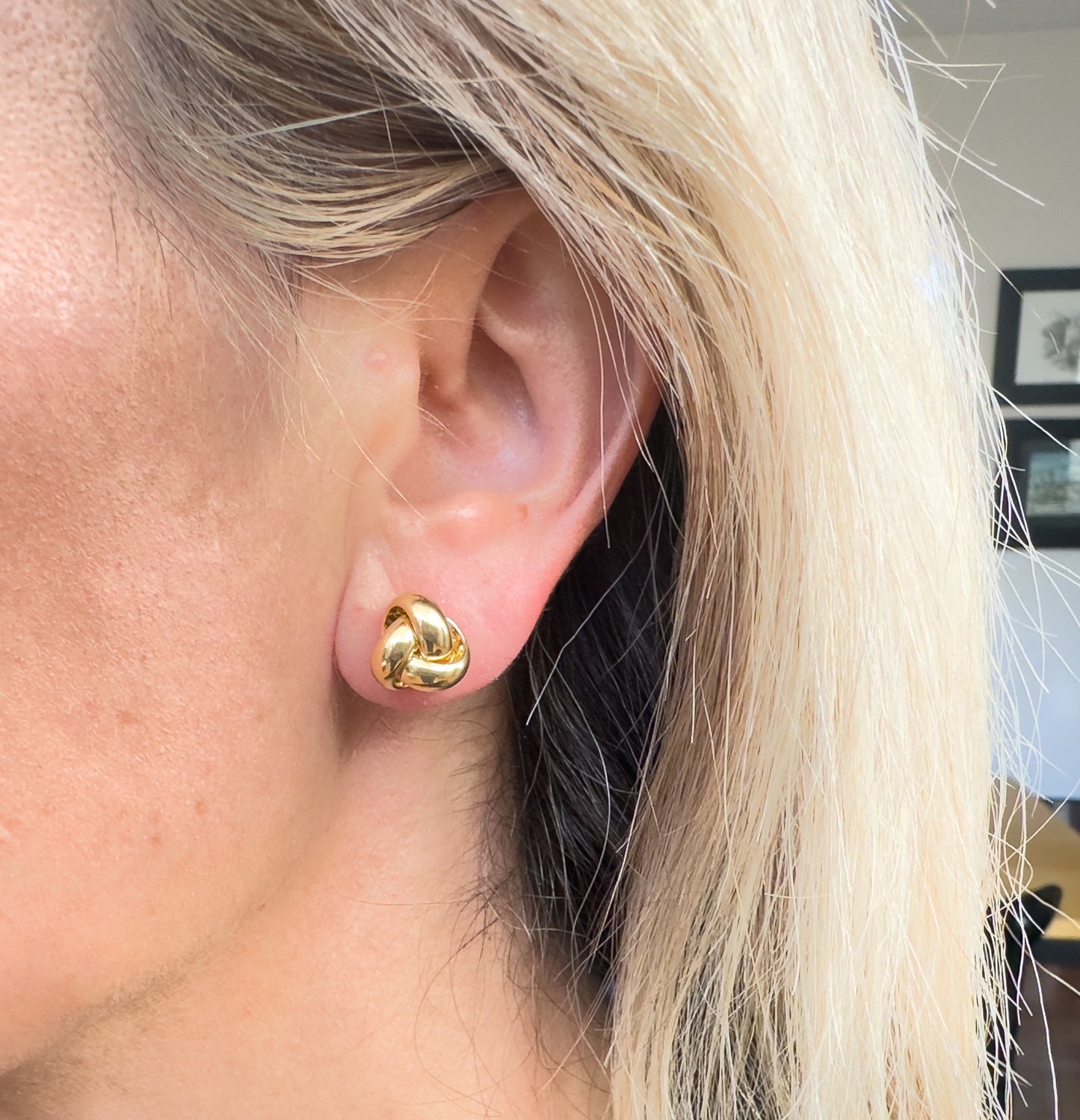Knot Stud Earrings 14K Yellow Gold
