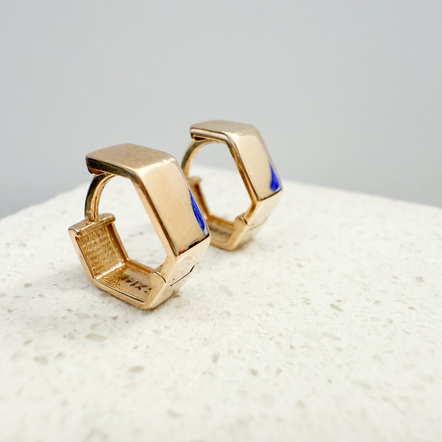 14k Yellow solid Gold Huggies