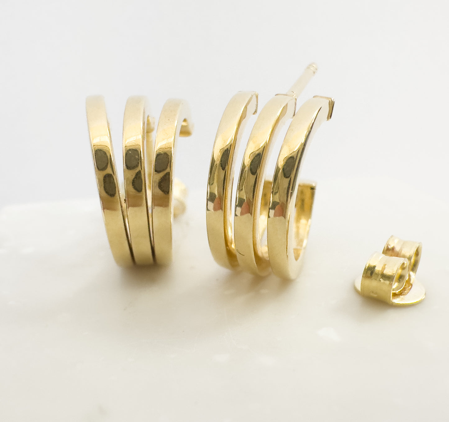 Huggie Hoop Earrings 10K Yellow Gold