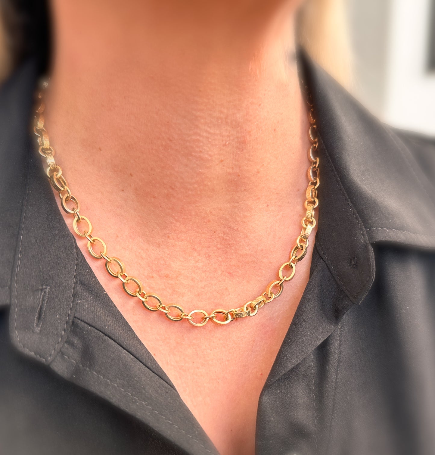14k Chunky Rolo Link Chain