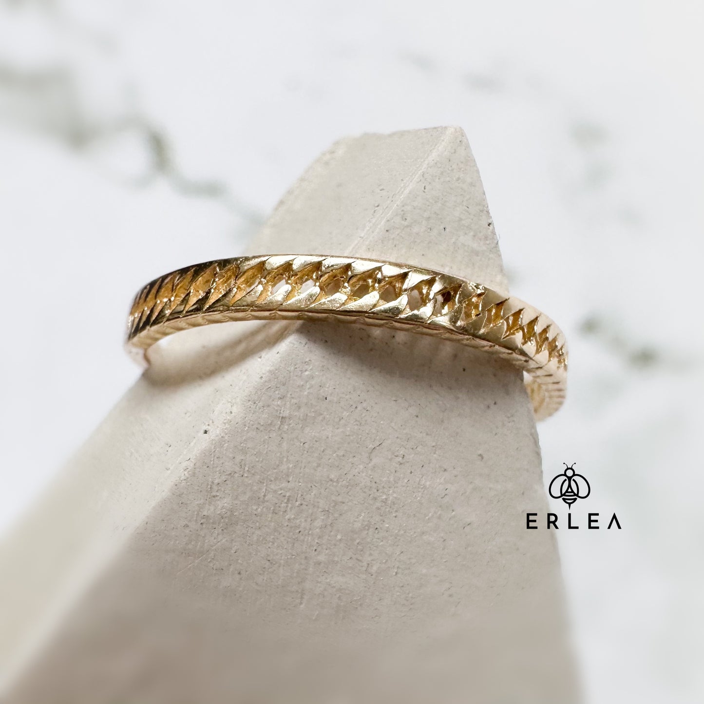 14K Solid Gold Braid Ring