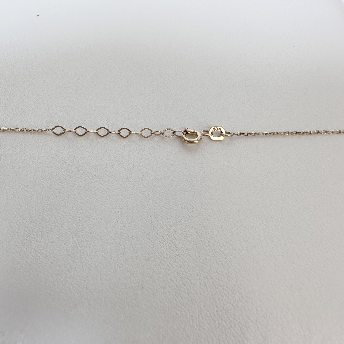 10kt Yellow Gold Eiffel Tower Pendant Necklace with zirconia Accents