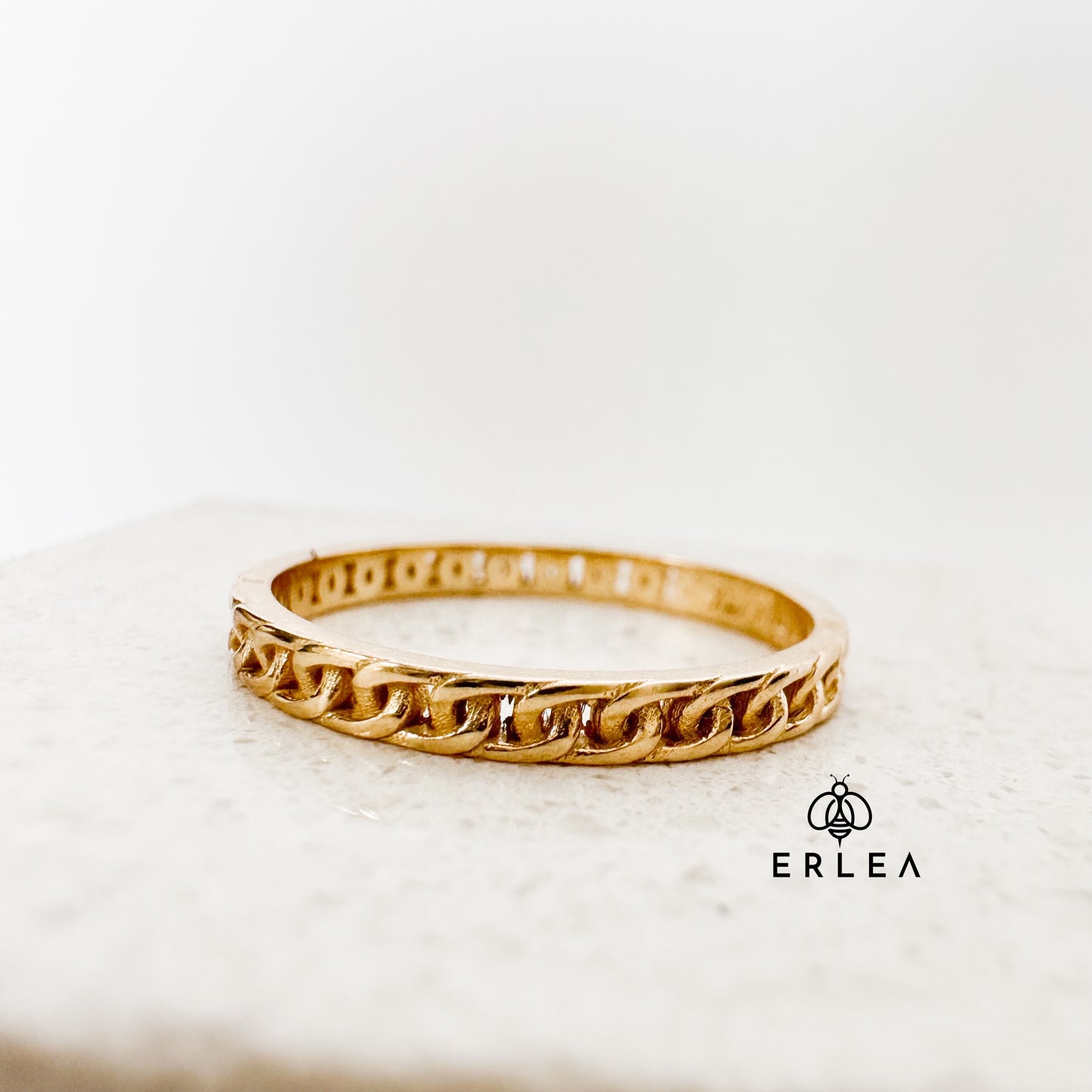 14K Solid Mariner Link Gold Ring