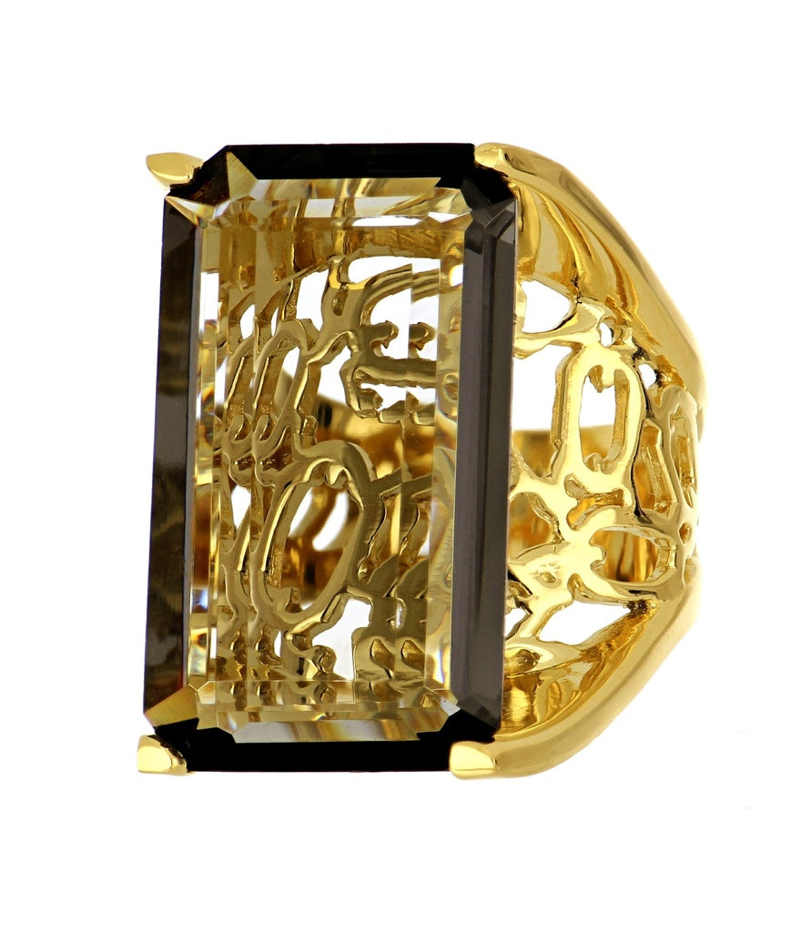 The Warrior Ring - Gray Crystal