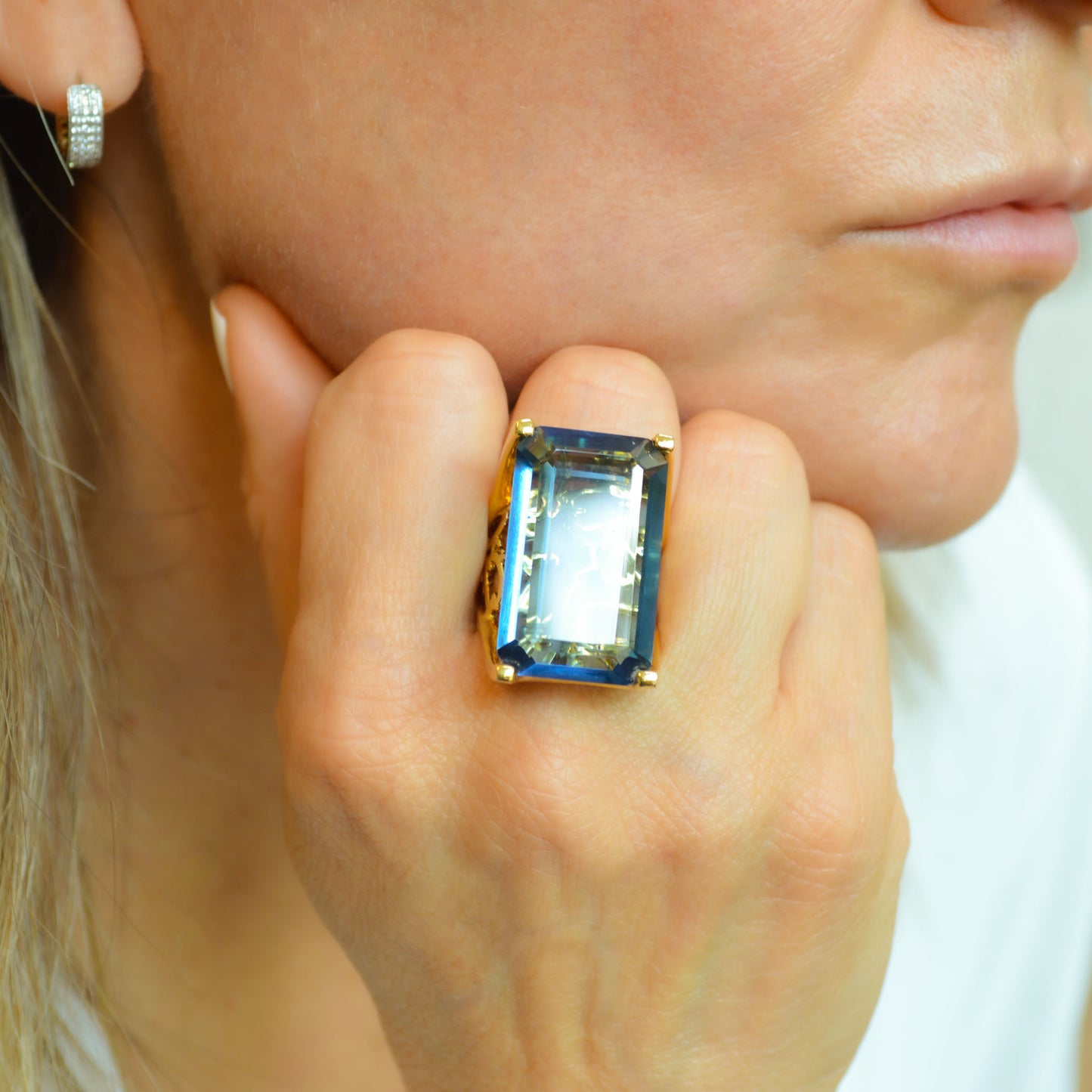 The Warrior Ring - Blue Crystal