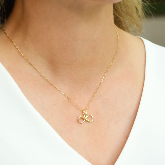 Infinity Pendant 10K Solid Yellow Gold