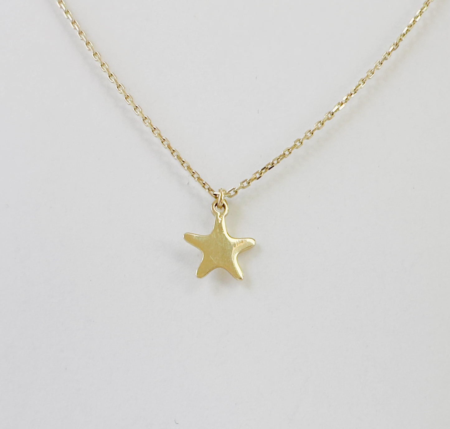 10K Solid Yellow Gold Mini Start Pendant