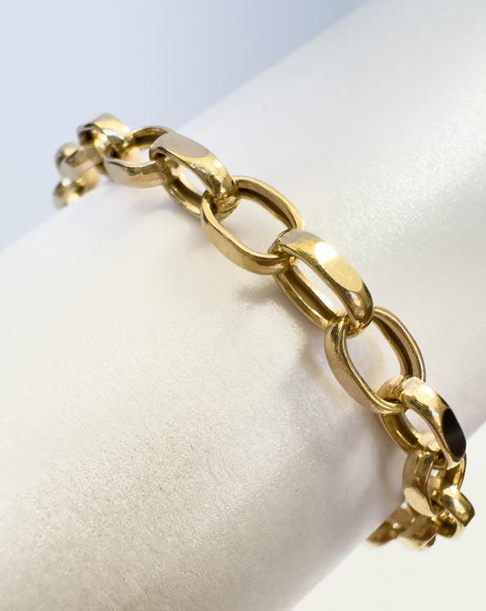 Oval-Link Bracelet              14KYellow Gold