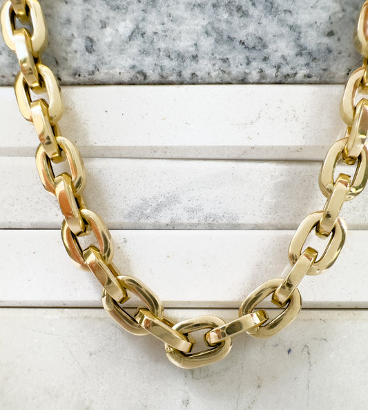 14K Chunky Box Chain Necklace