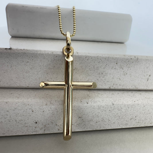 14k Yellow Gold Cross  Pendant.