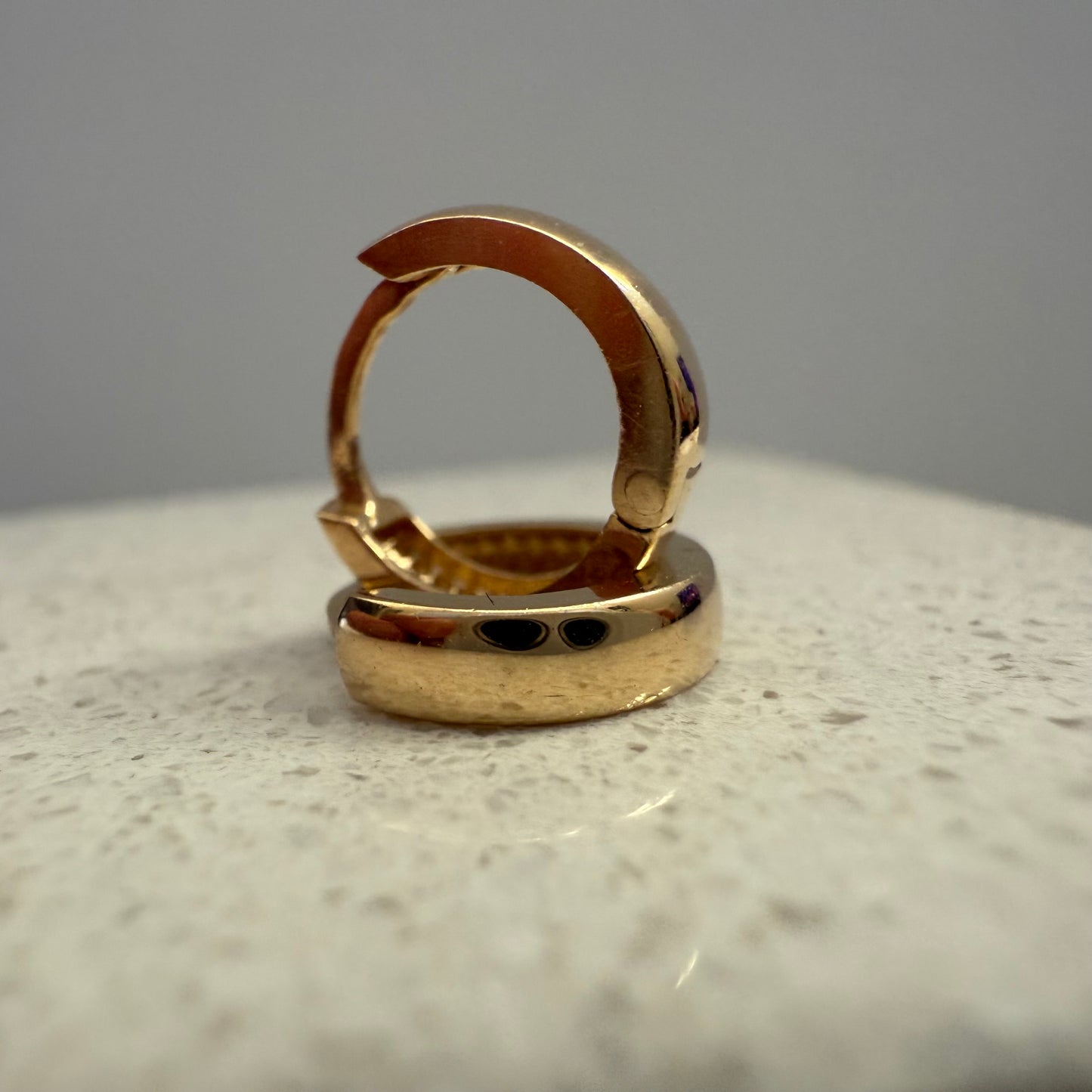 14k Yellow solid Gold Mini Hoops