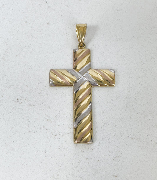 10K Solid Gold Cross Pendant