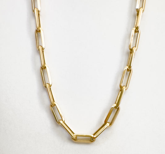 Paper Clip Italian Chain                 14K Yellow Gold