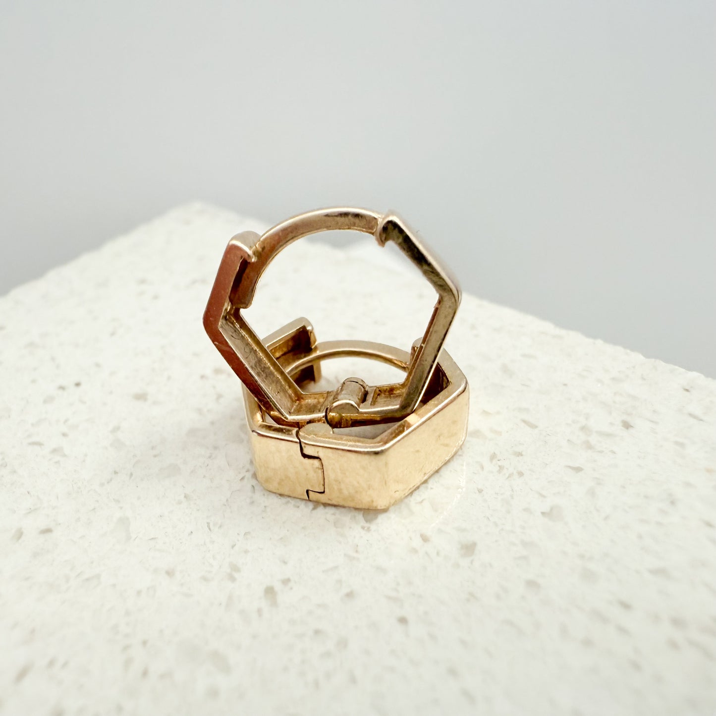 14k Yellow solid Gold Huggies