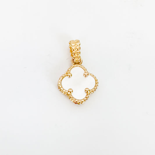 14k Yellow Gold Small Clover Pendant