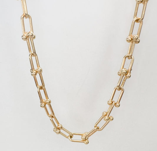 14K Yellow Gold Chunky U-Link Chain Necklace