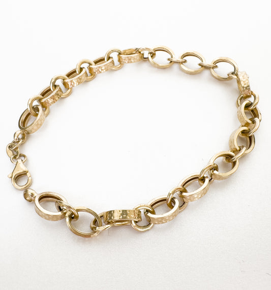 Chunky Rolo Bracelet                    14K Yellow Gold