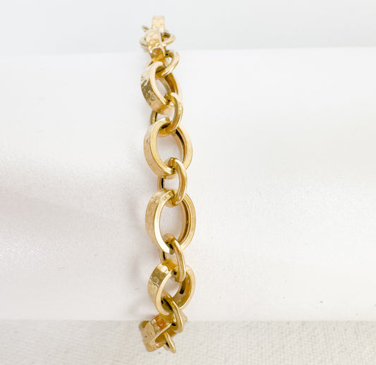 Chunky Rolo Bracelet                    14K Yellow Gold