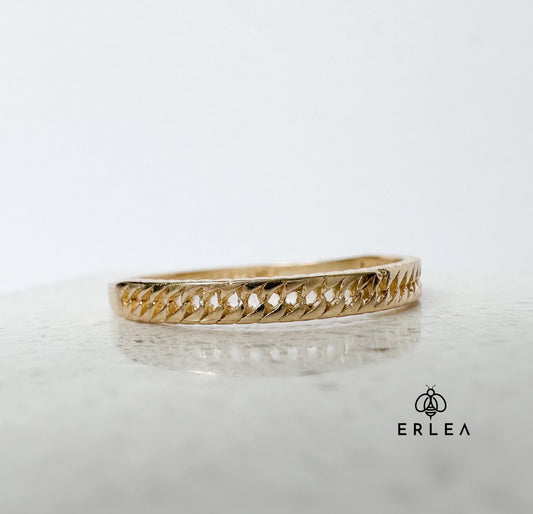 14K Solid Gold Braid Ring